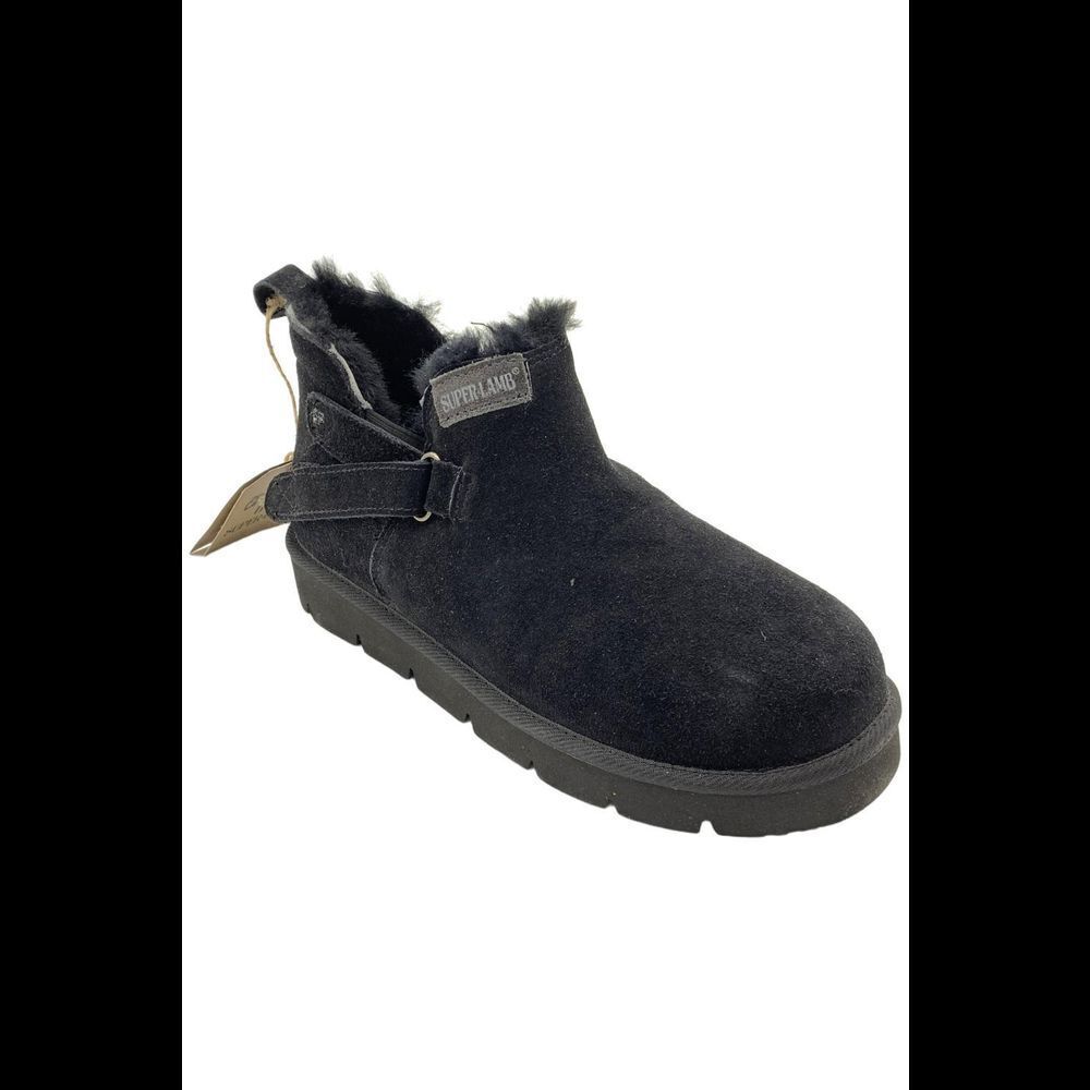 SUPERLAMB Women's Ongi Shearling Style Boots Black - Medium